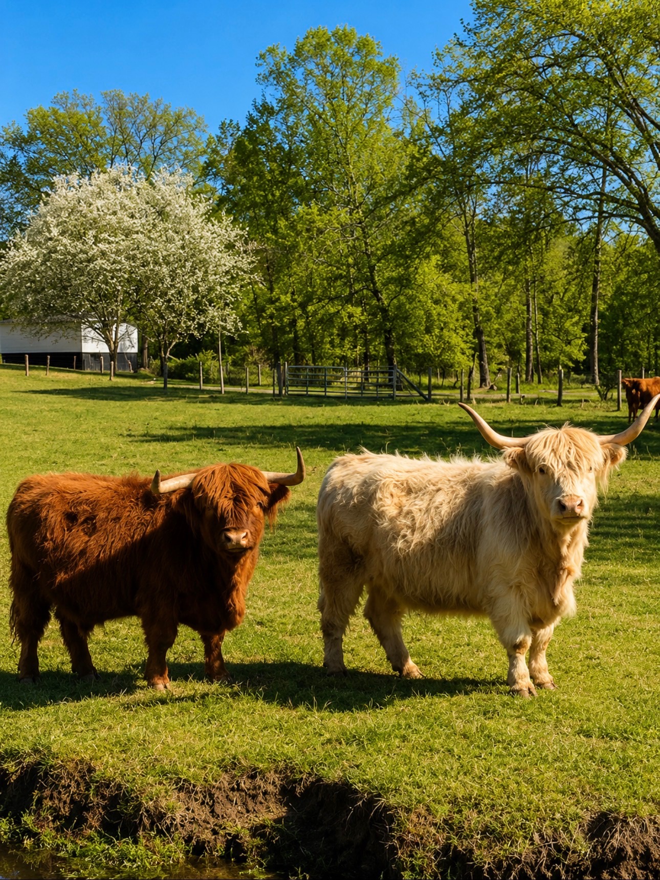 Harry & Bonnie, a Scottish Highland cow